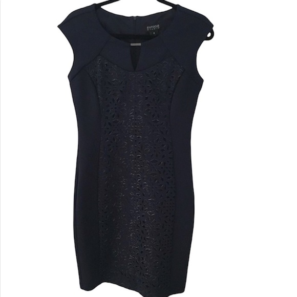 Navy/Silver Dress - Cut Out Design Dress - Picture 2 of 4